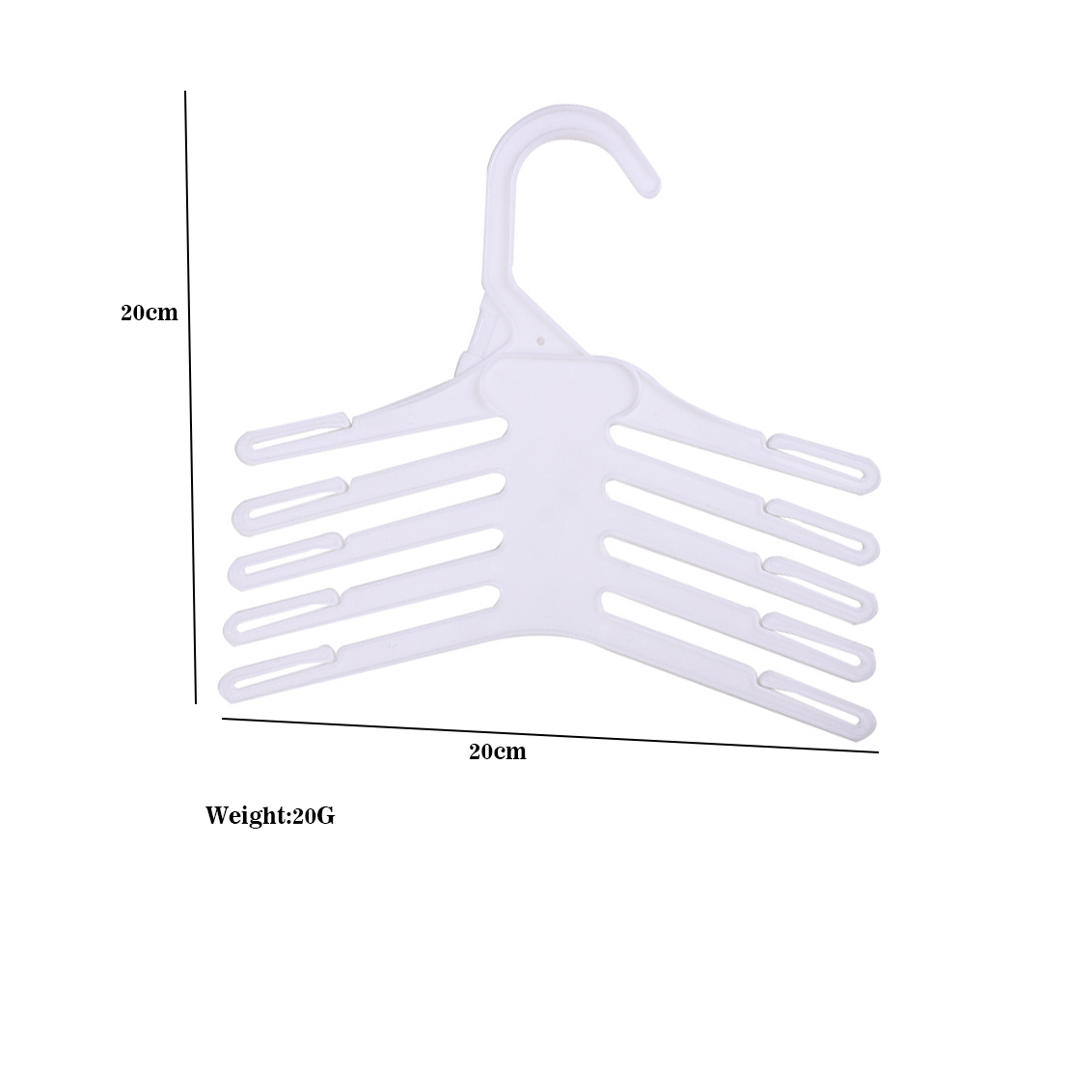 Baby Clothing Layers - Cintre antidérapant en plastique blanc pour