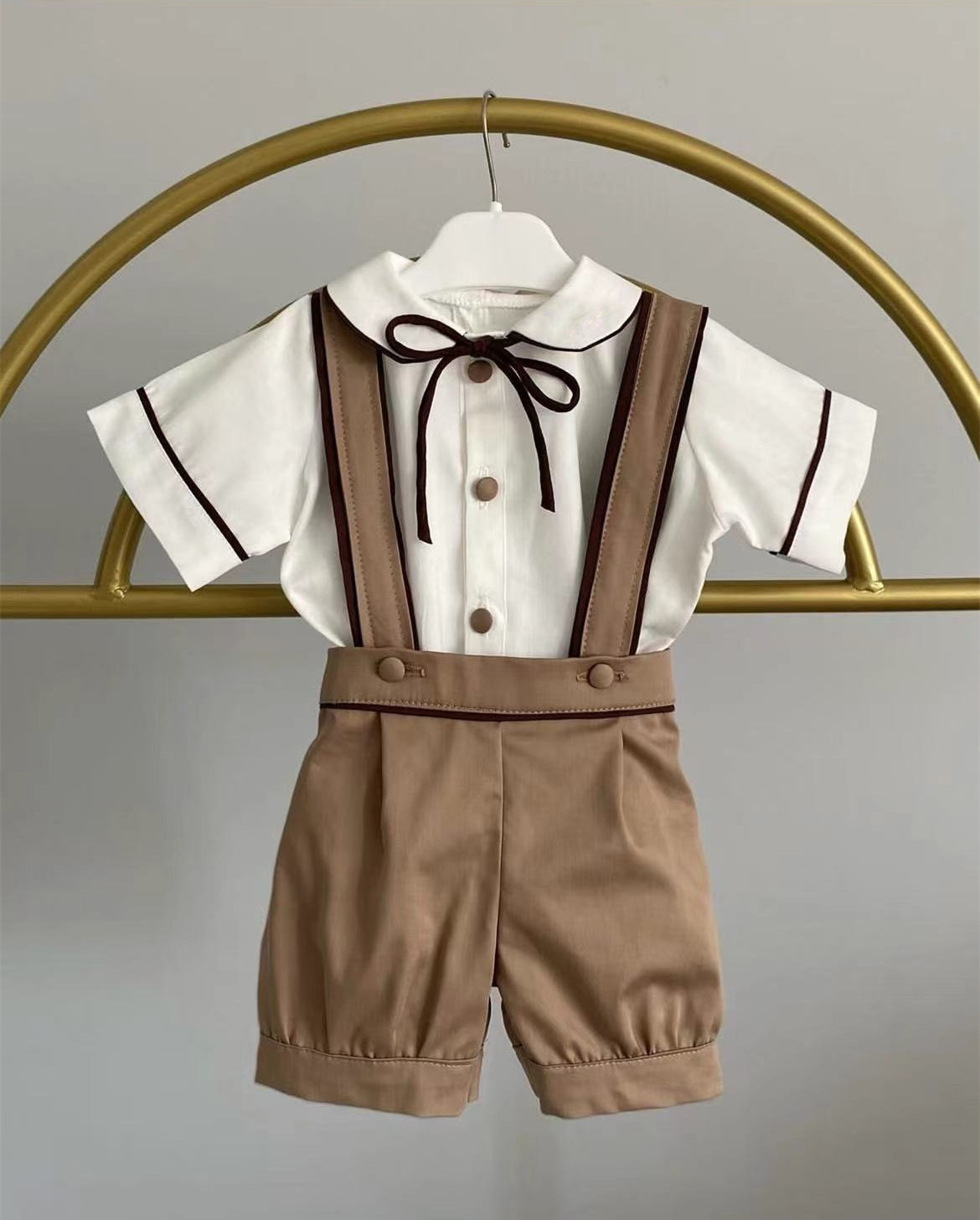 Baby Xmas Clothing - Costume kaki Vintage pour bébé garçon