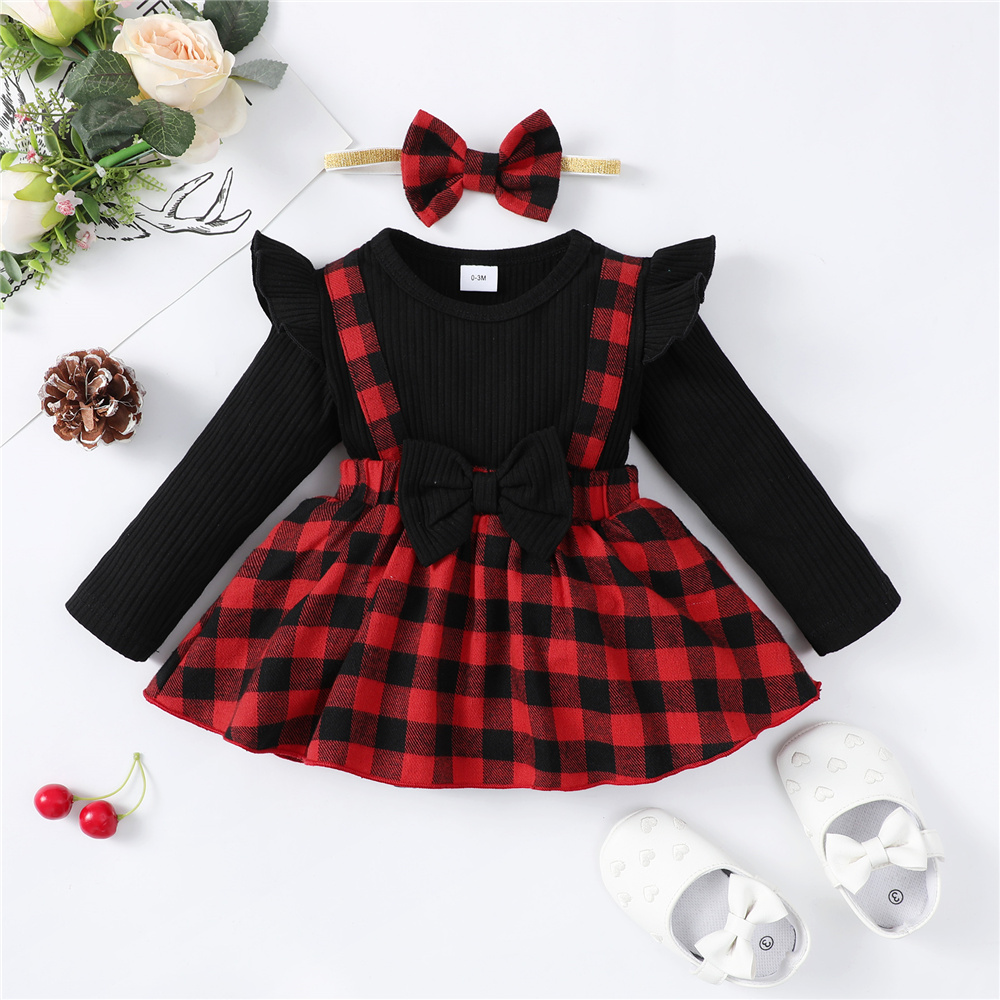 Baby Xmas Clothing - Robe de Noël à manches longues