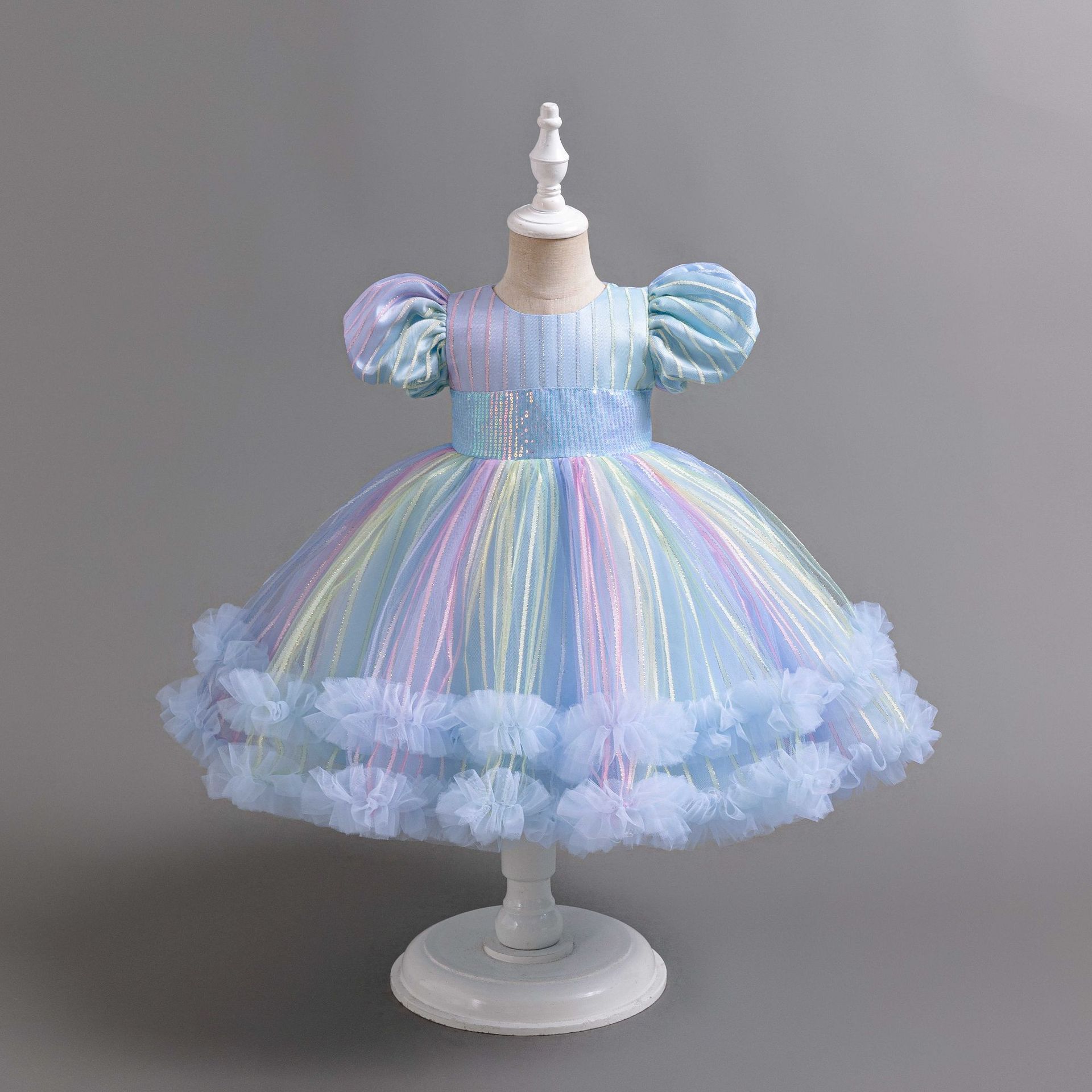 Baby Clothing For Girls - Robe de Bal Colorée en Tulle