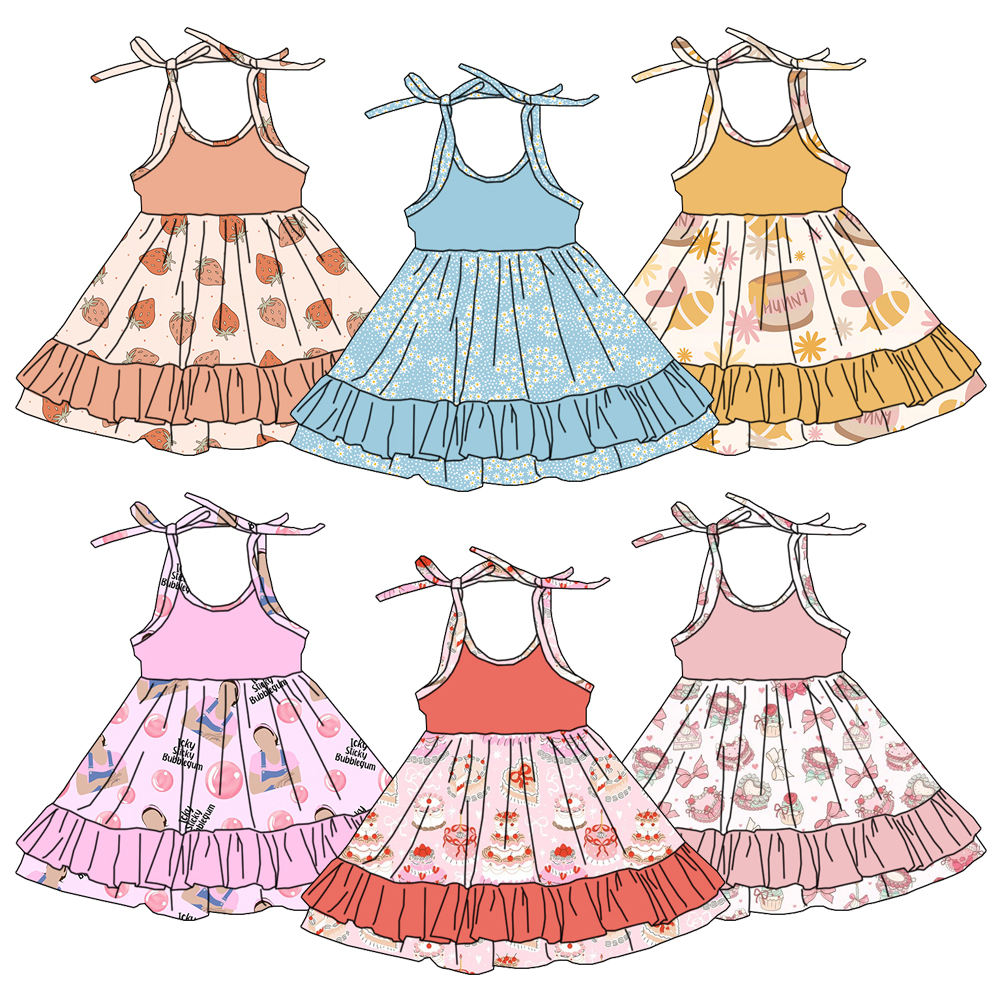 Baby Clothing Layers - Robe d'été pour bébé fille, imprimé