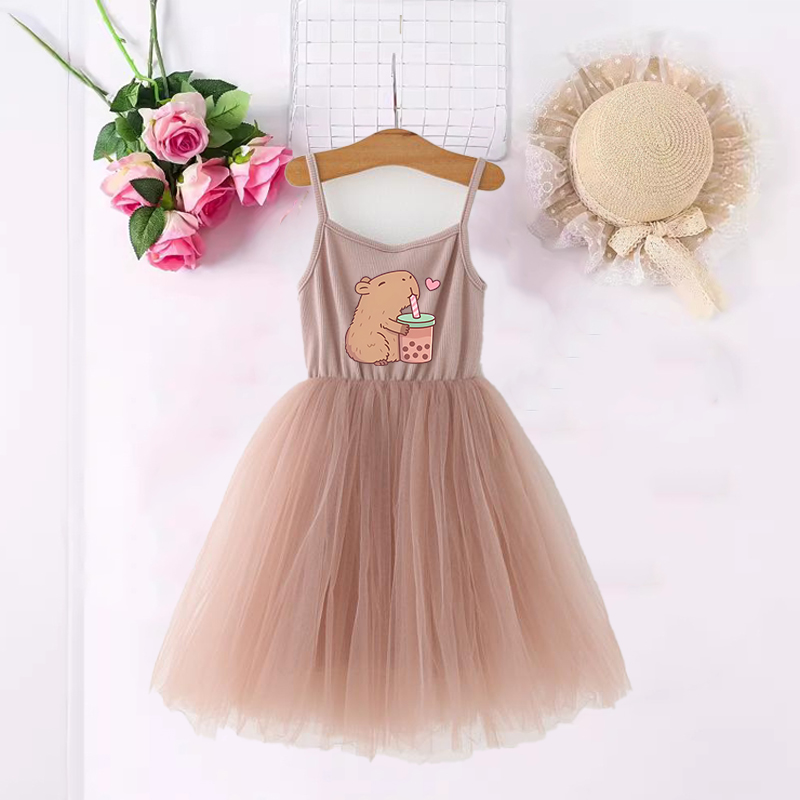 Baby Clothing Dresser - Capybara filles robes Anime imprimé mignon